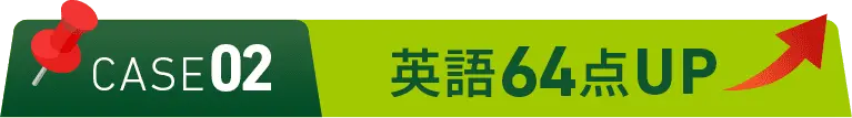 CASE02 英語64点UP
