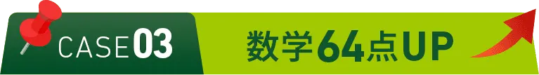 CASE03 数学64点UP