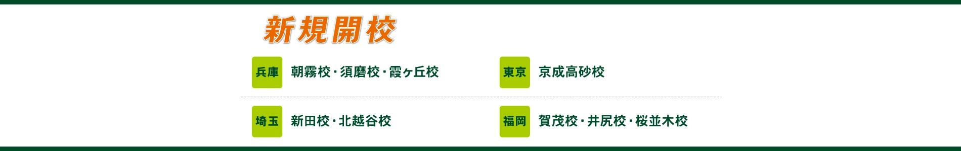 個別指導キャンパスが新規開校！兵庫・東京・埼玉・福岡の新しい教室一覧