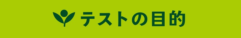 テストの目的